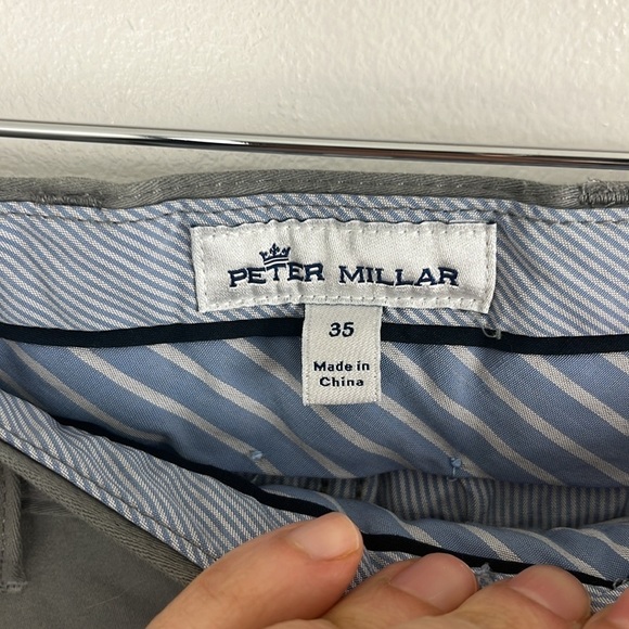 Peter Millar Grey-Brown Cotton Chinos - Picture 5 of 11